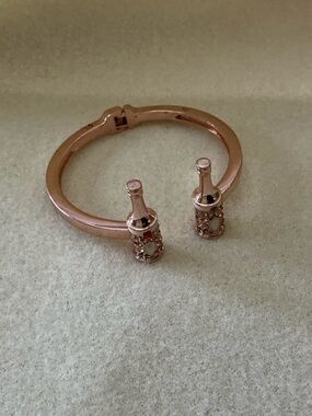 Rose Gold Bottle-Accent Cuff Bracelet - Women Jewelry
